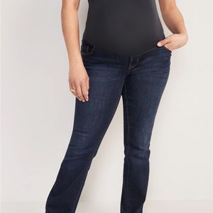 Boot cut full panel maternity jeans from Old Navy